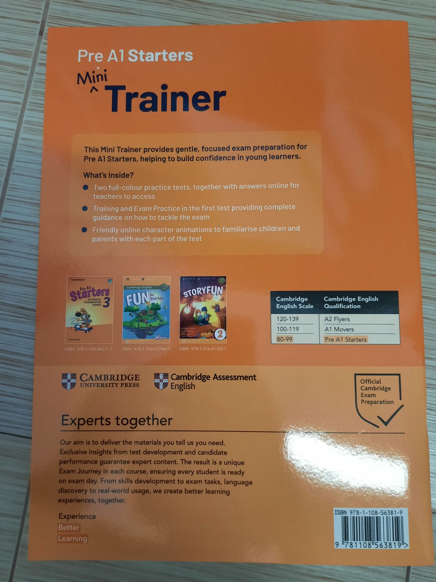 Pre A1 Mini trainer Cambridge with audio download