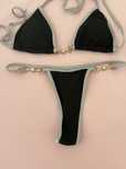 Bikini tanga preto e branco tam S brasileiro usado apenas 1x