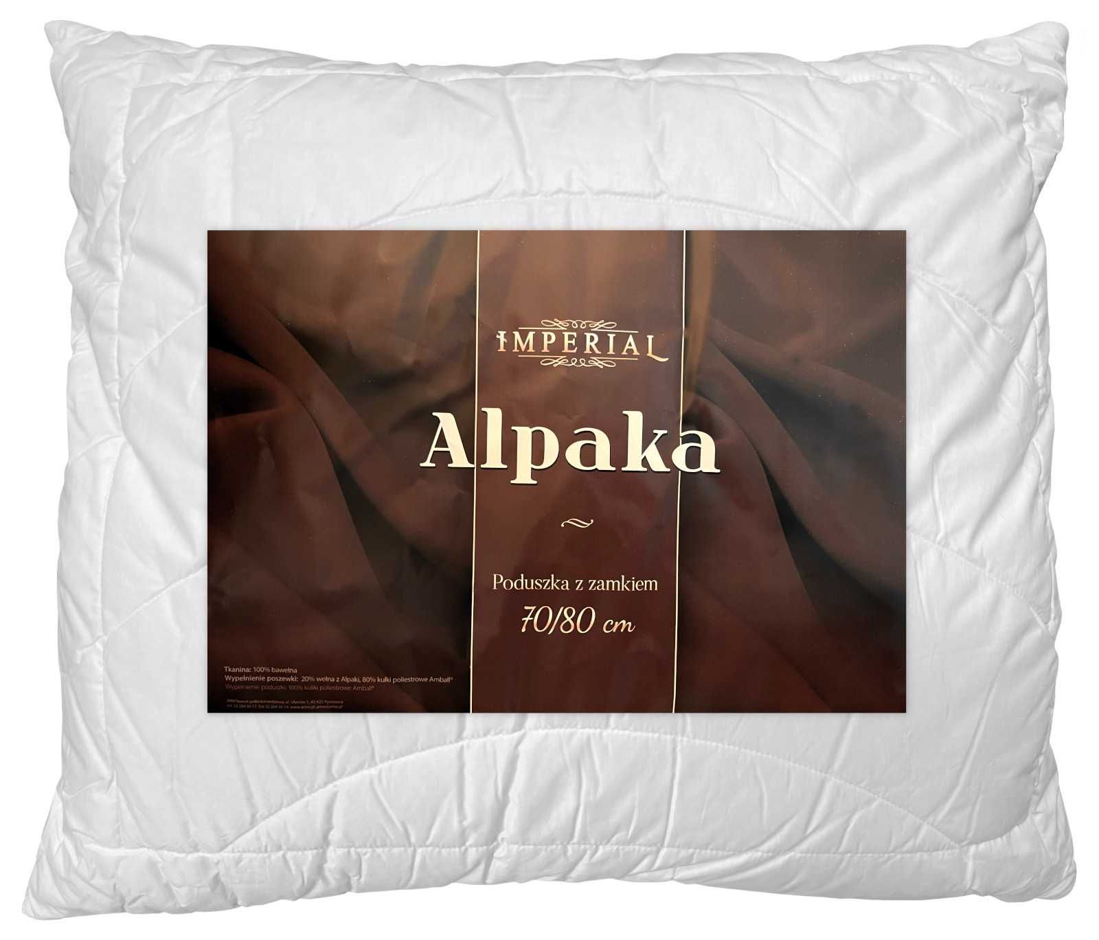Poduszka Imperial Alpaka 70x80 z Zamkiem do Spania Wełniana z Alpaki