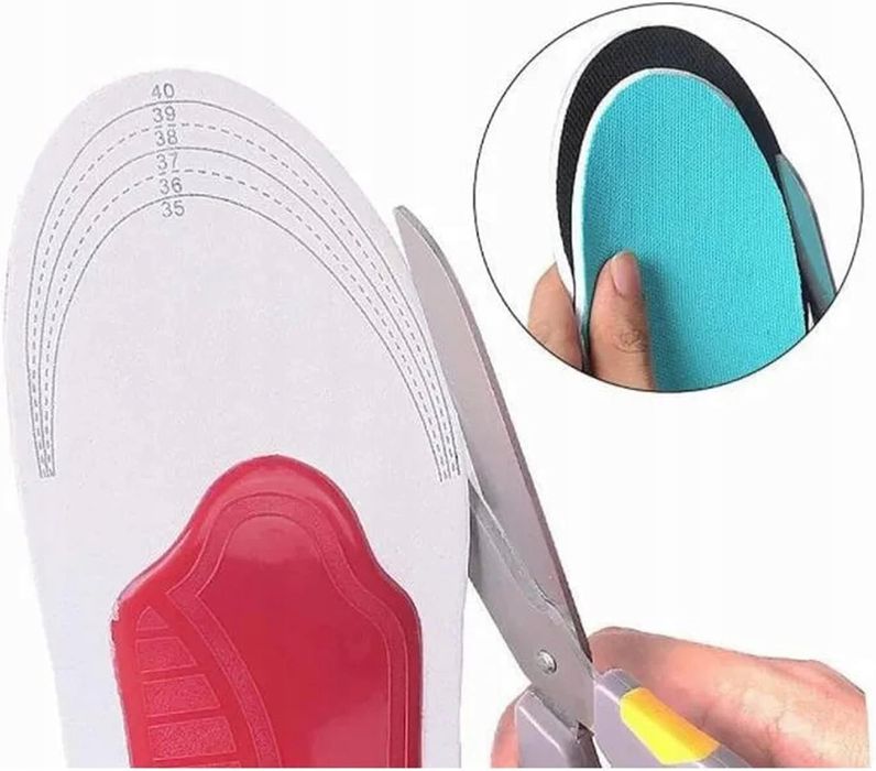 Ultralekkie ortopedyczne amortyzujące wkładki do butów rozmiar 40-46