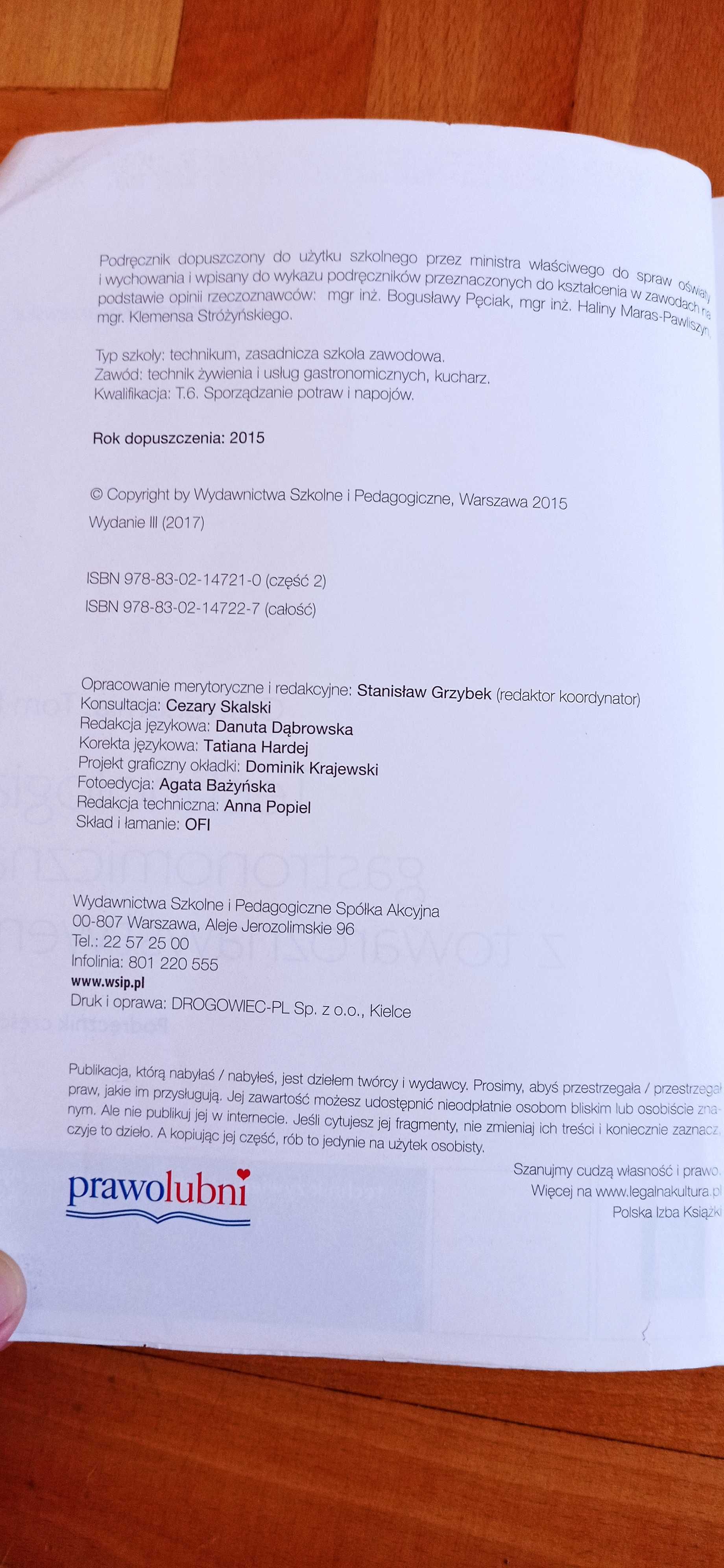 Technologia gastronomiczna z towaroznawstwem cz 2