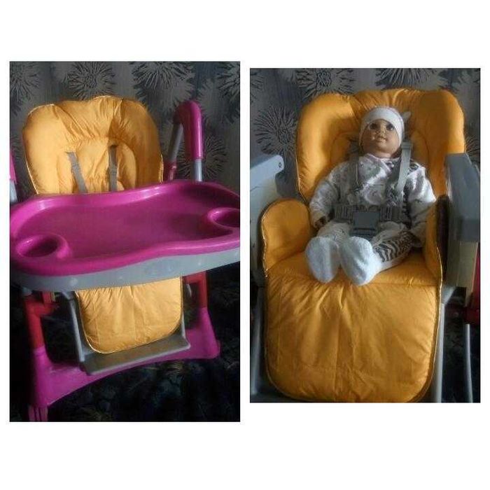 Стульчик кресло для кормления 4+ с новым чехлом Bambi