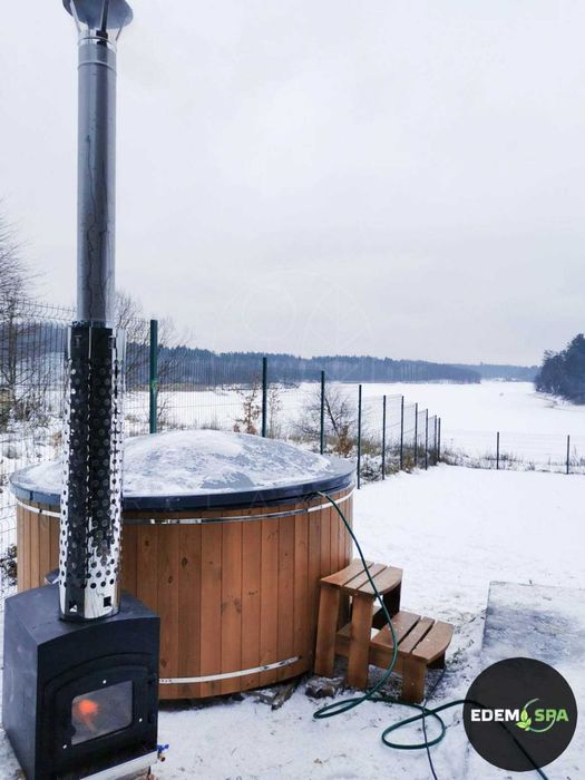 Джакузі з підсвіткою. Чан для вулиці. Спа купіль офуро. Виробництво.