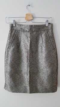 Śliczna złoto czarna spódnica krótka jak nowa H& M