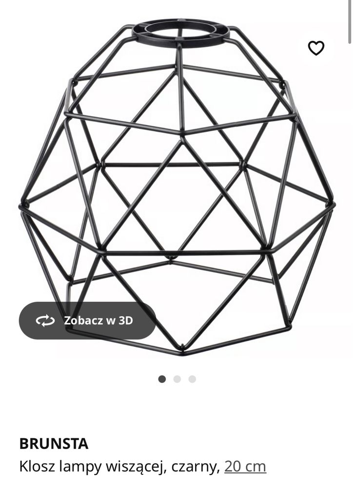 Lampa IKEA Klosz BRUNSTA oprawa HEMMA