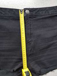 Czarne szorty jeansowe wysoki stan M