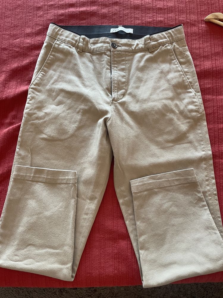 Calcas bege zara