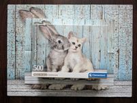 CLEMENTONI Puzzle 500e HQ Compact Kot i Królik 35539