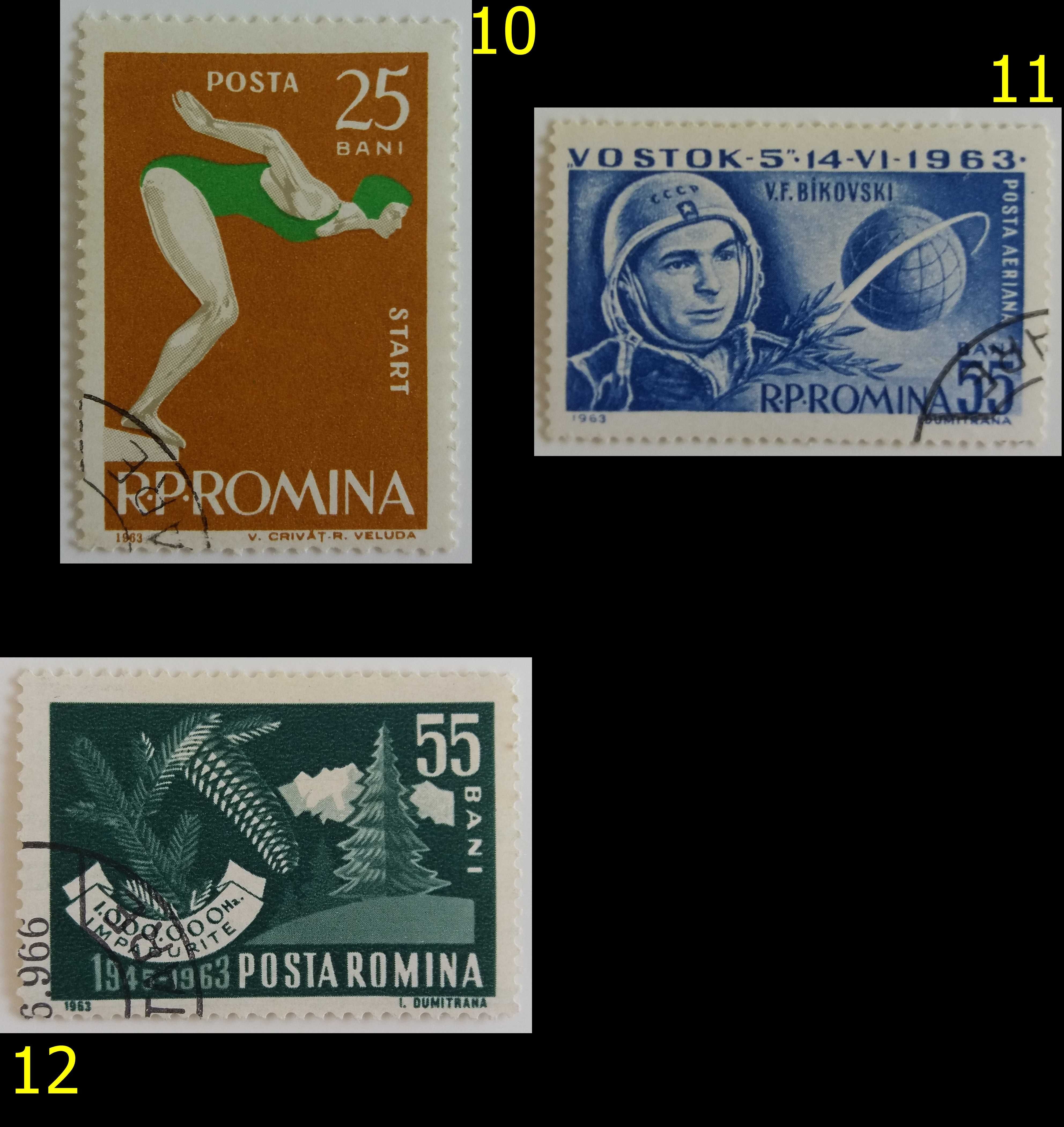 Znaczki pocztowe, Rumunia 1960-64, 21 sztuk