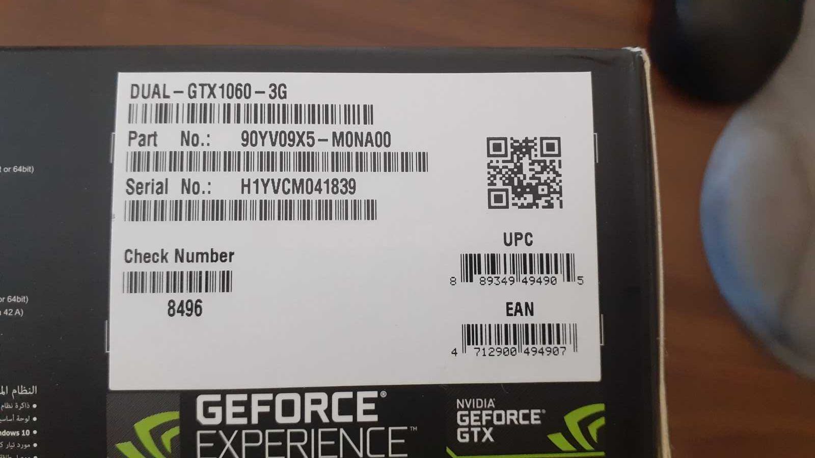 Відеокарта Asus PCI-Ex GeForce GTX 1060 3GB DUAL (DUAL-GTX1060-3G)