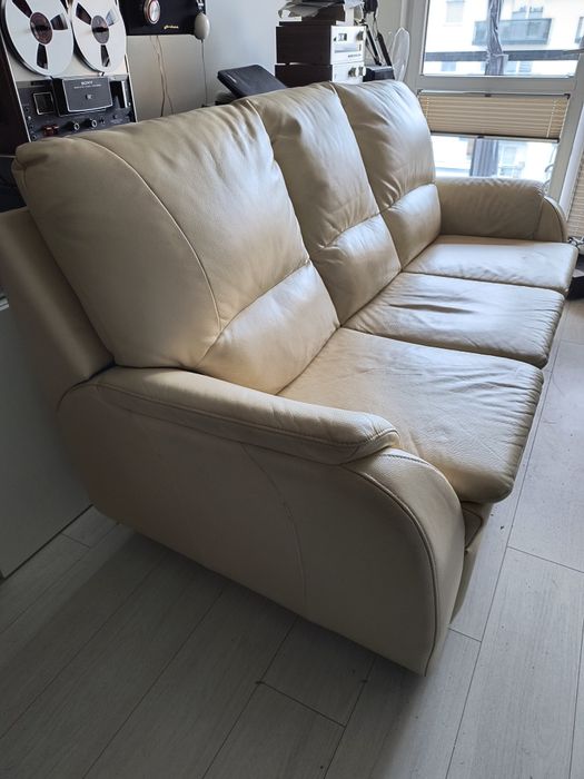 Skórzana sofa , kanapa z opcją spania