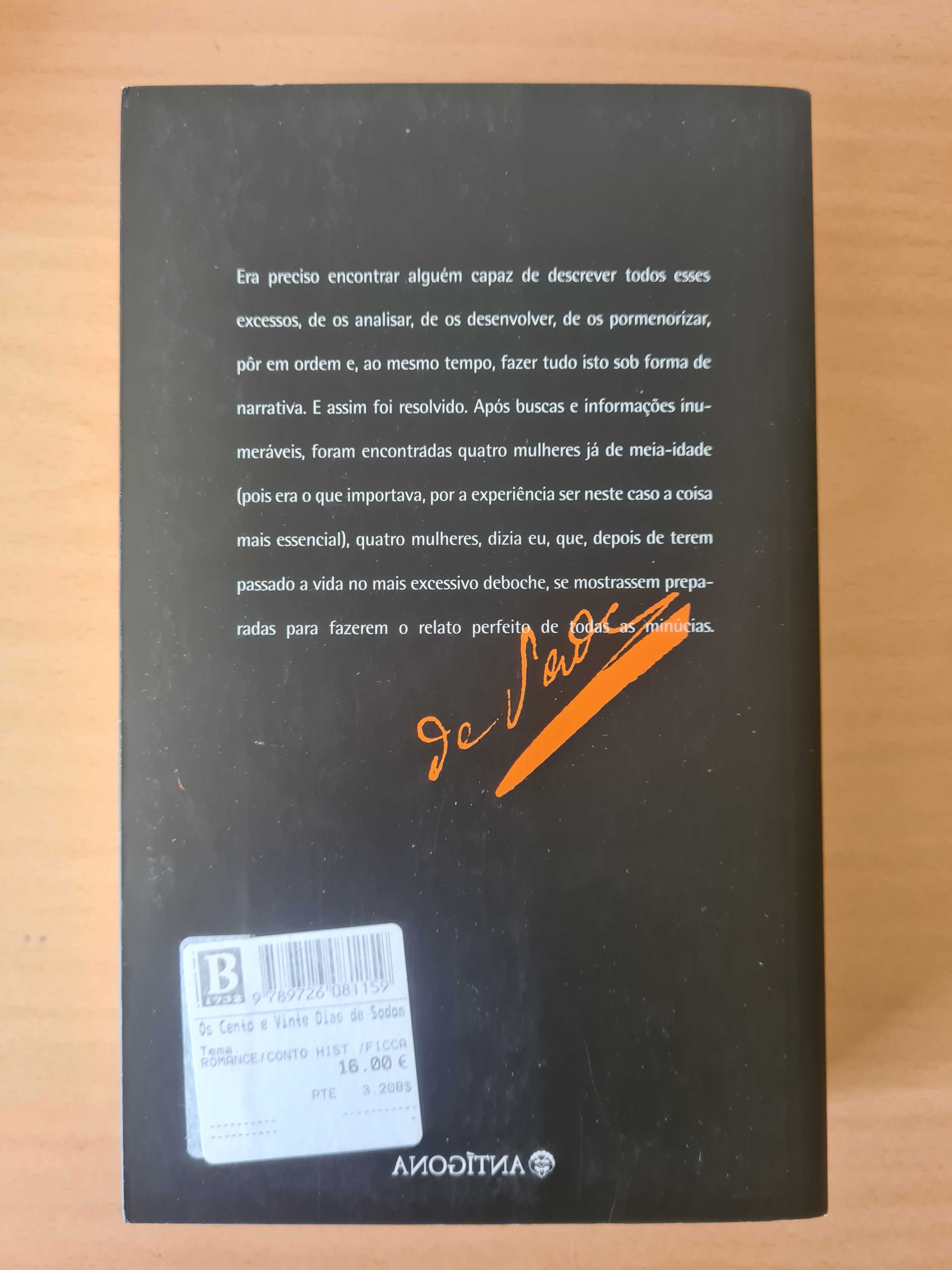 Livro "Os Cento e Vinte Dias de Sodoma" do Marquês de Sade