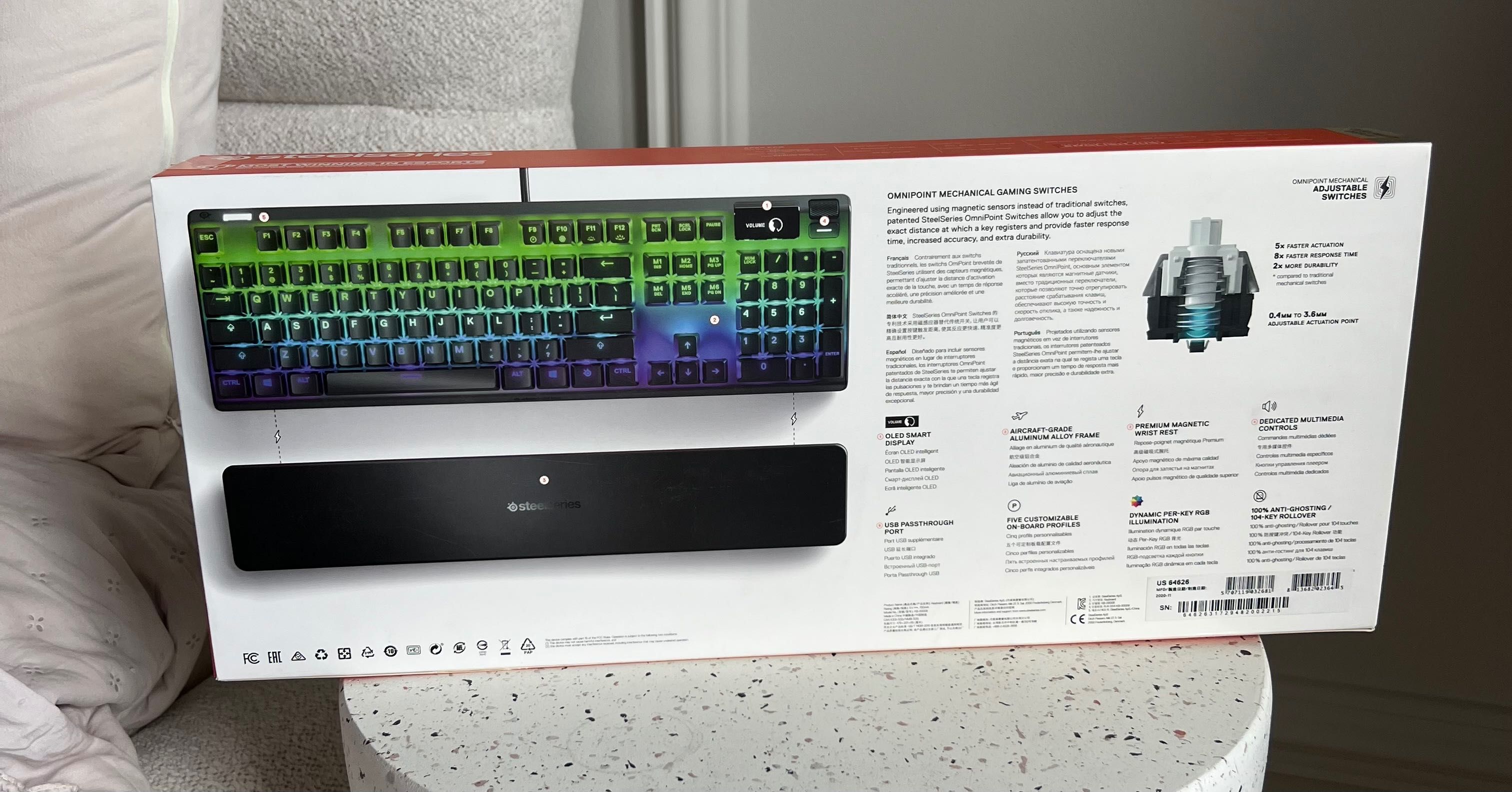 SteelSeries apex pro klawiatura podświetlana j nowa