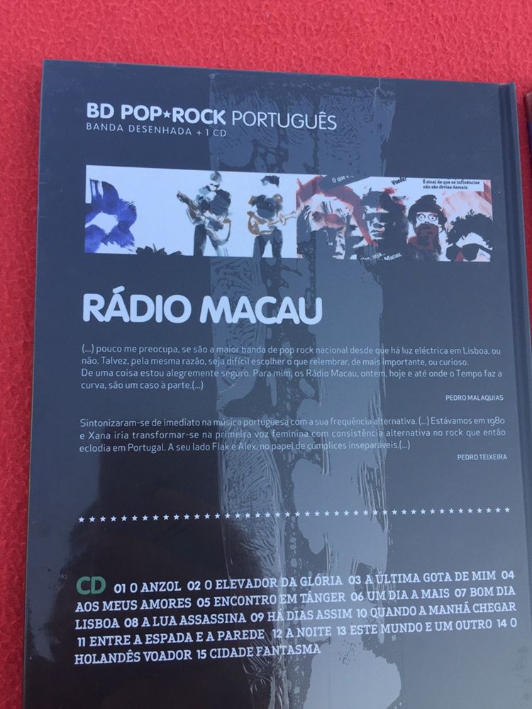 BD Pop Rock Português 7 cd’s  7 livros BD RUI VELOSO UHF GNR Trovante