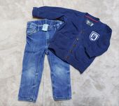 86 H&M elegancki komplet dla chłopca, jeansy, sweterek_ wielkanoc