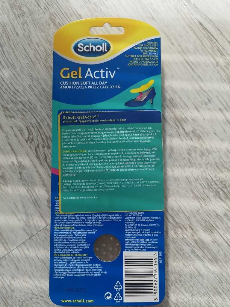 Scholl GelActiv Everyday Heels żelowe wkładki do butów 1 para