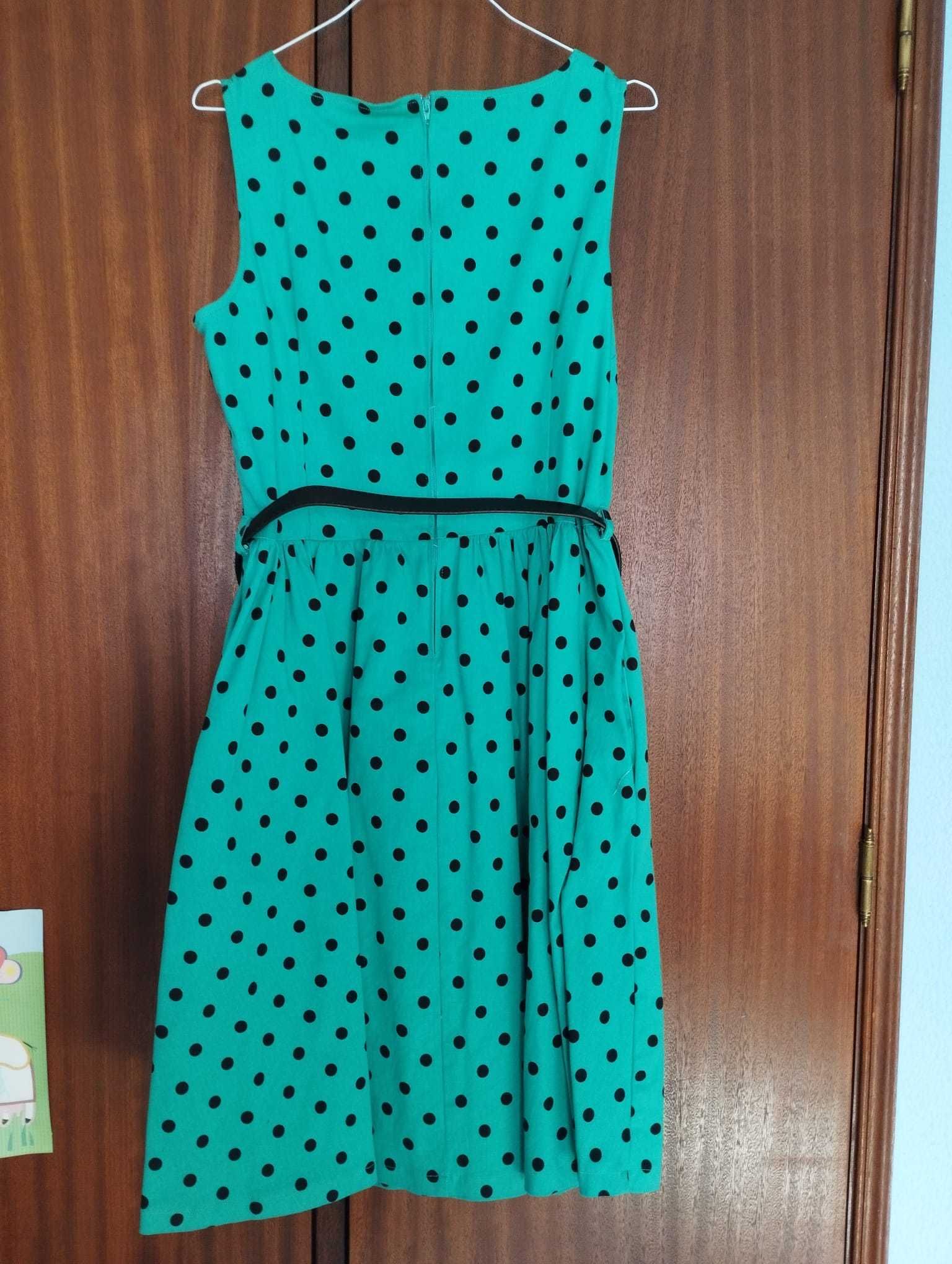 vestido bolinhas vintage