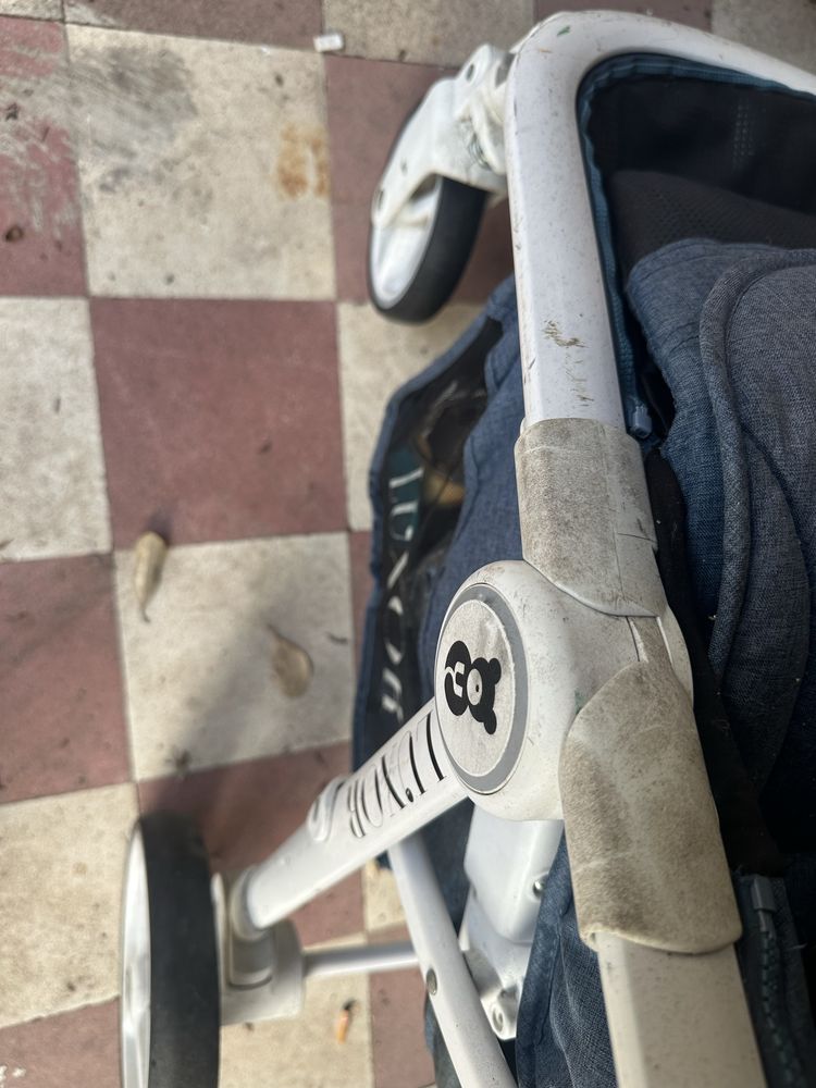 Carrinho de bebe com ovo