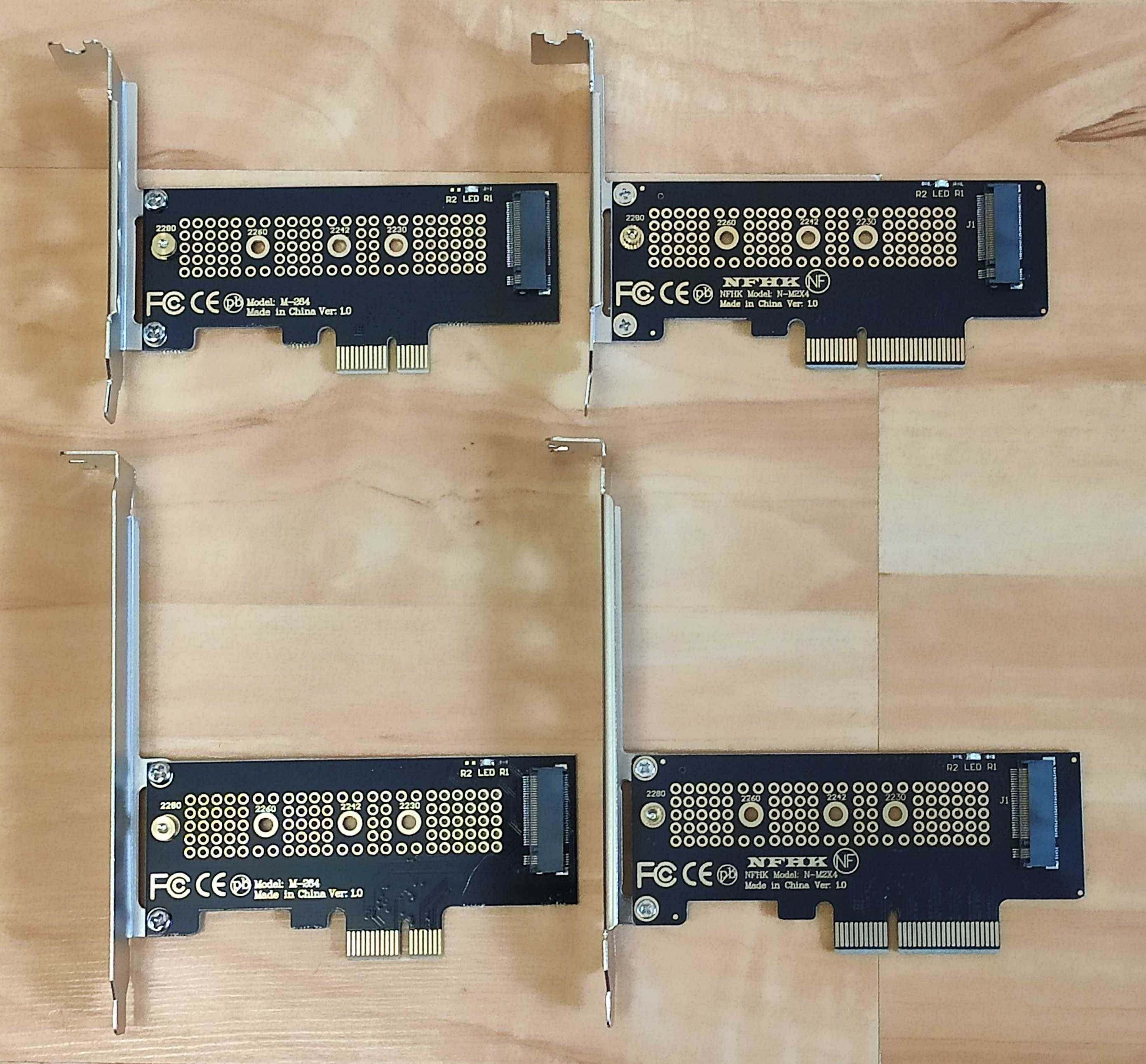 Адаптер SSD типа M.2 NGFF NVMe и U.2, U.3 SFF-8639 на PCI-e x1, x4, x8