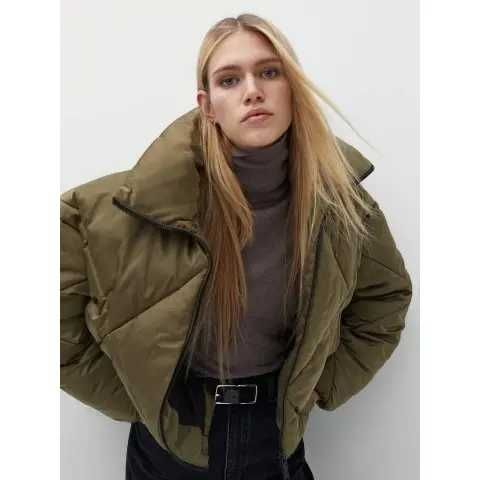 Massimo Dutti стильный пуховик(пуффер) свободного кроя