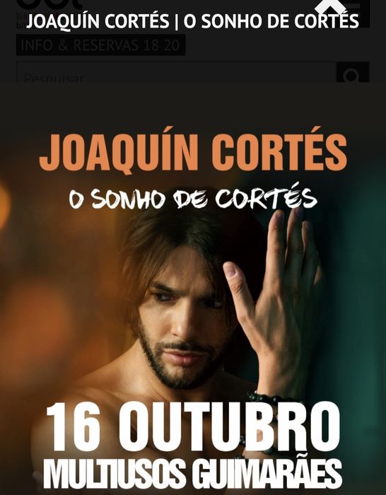 Joaquin Cortés em Guimarães