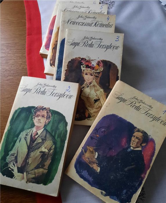 1972 6 Tomy Saga Rodu Forsyteów Nowoczesna Komedia stare wydania Sagi
