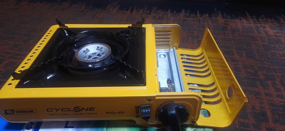 Плита газова портативна FR PG-01 жовта з перехідником