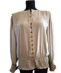 T.H Braun elegancka beżowa bluzka vintage S/M