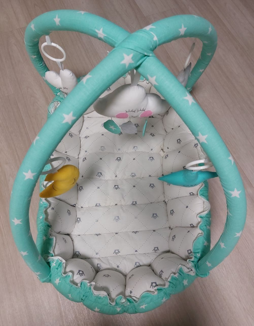 Розвиваючий Комплект килимок-гніздечко кокон для малюків