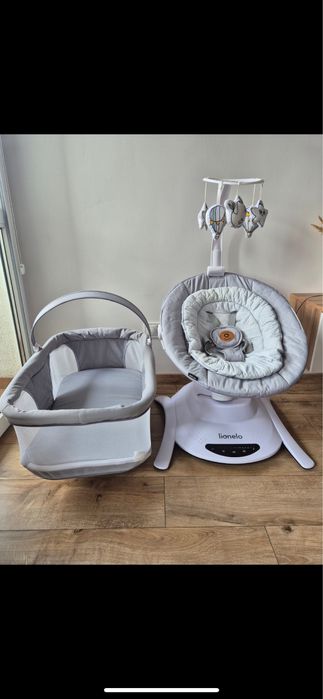 Lionelo leżaczek bujaczek elektryczny + gondola 2 w 1 GWARANCJA!!!