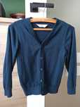 Sweterek rozpinany granatowy H&m