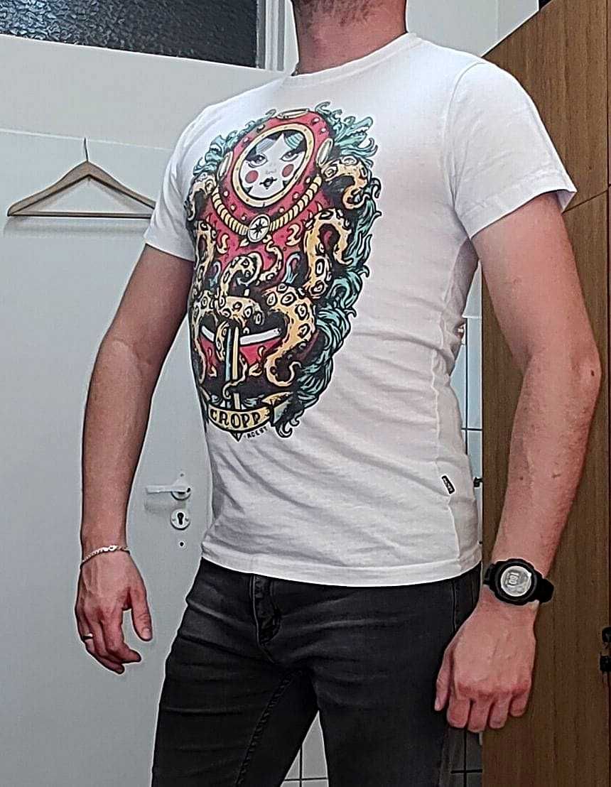 Koszulka męska t-shirt Cropp biały rozm. M