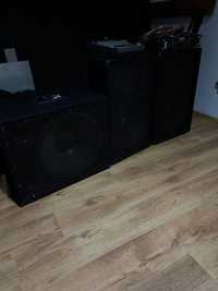 Kolumny Estradowe 2x500W Subwoofer 1200W Końcówka mocy crypt 12000 III