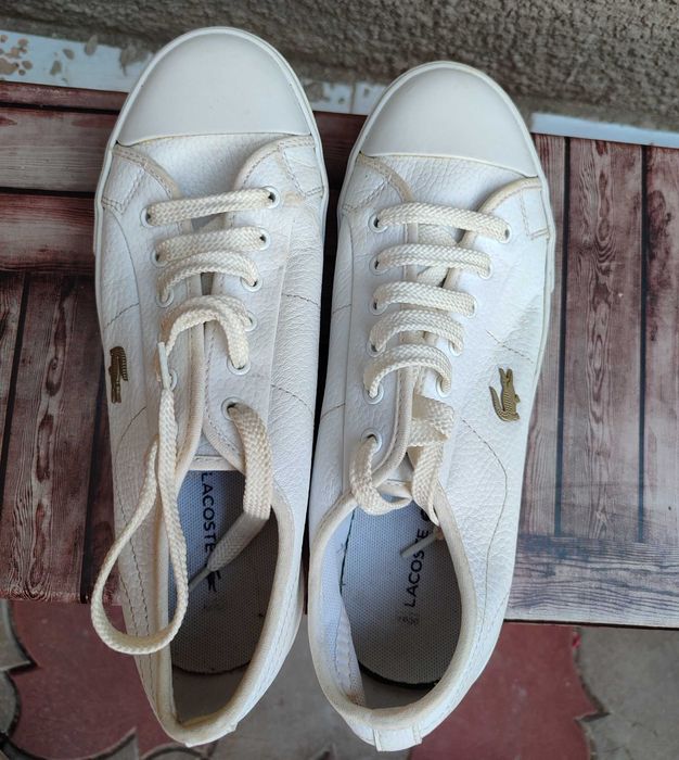 Жіночі шкіряні кеди Lacoste р.40