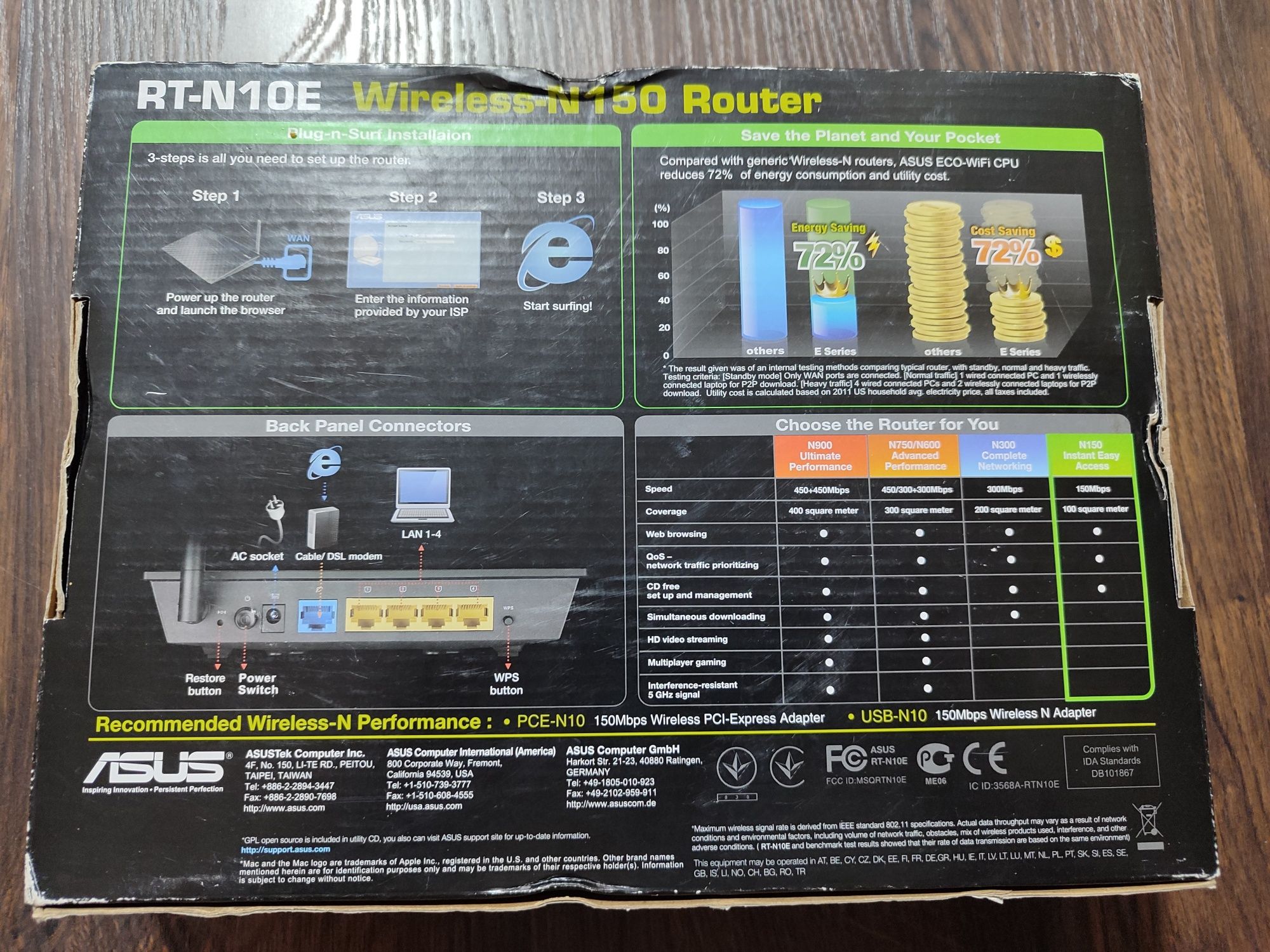 WiFi роутер Asus RT-N10E Router Wireless N-150