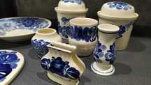 ceramiczny zestaw ręcznie malowany