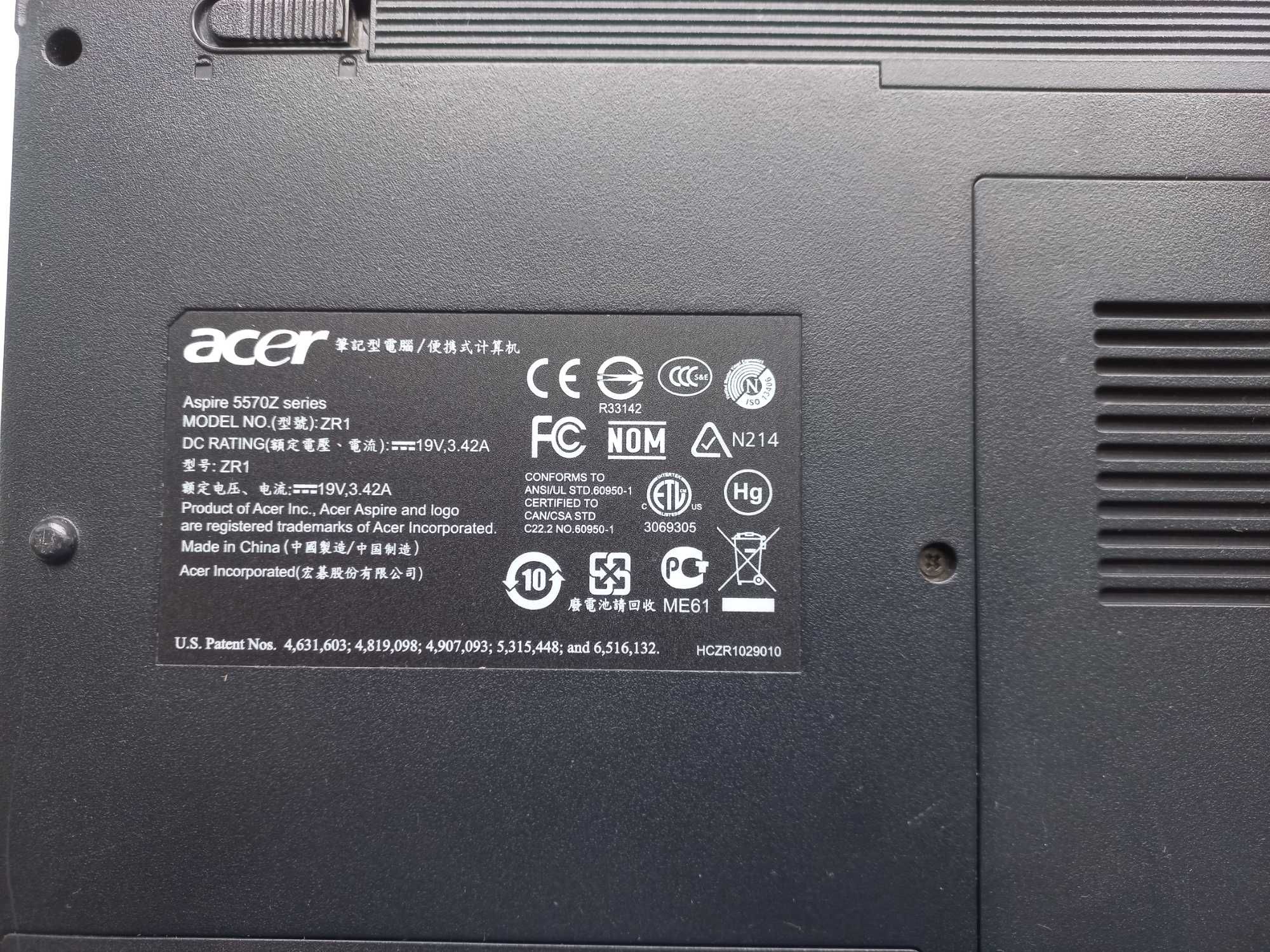 Acer Aspire 5570Z ZR1(был привезён из сша)