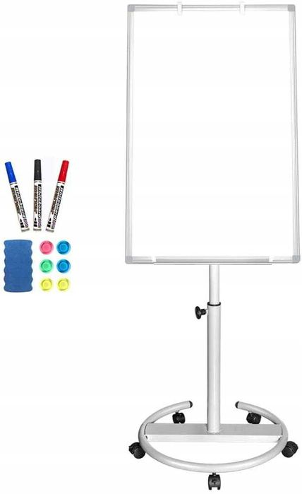 Mobilna Tablica magnetyczna suchościeralna 90 x 60cm Maxtek Flip