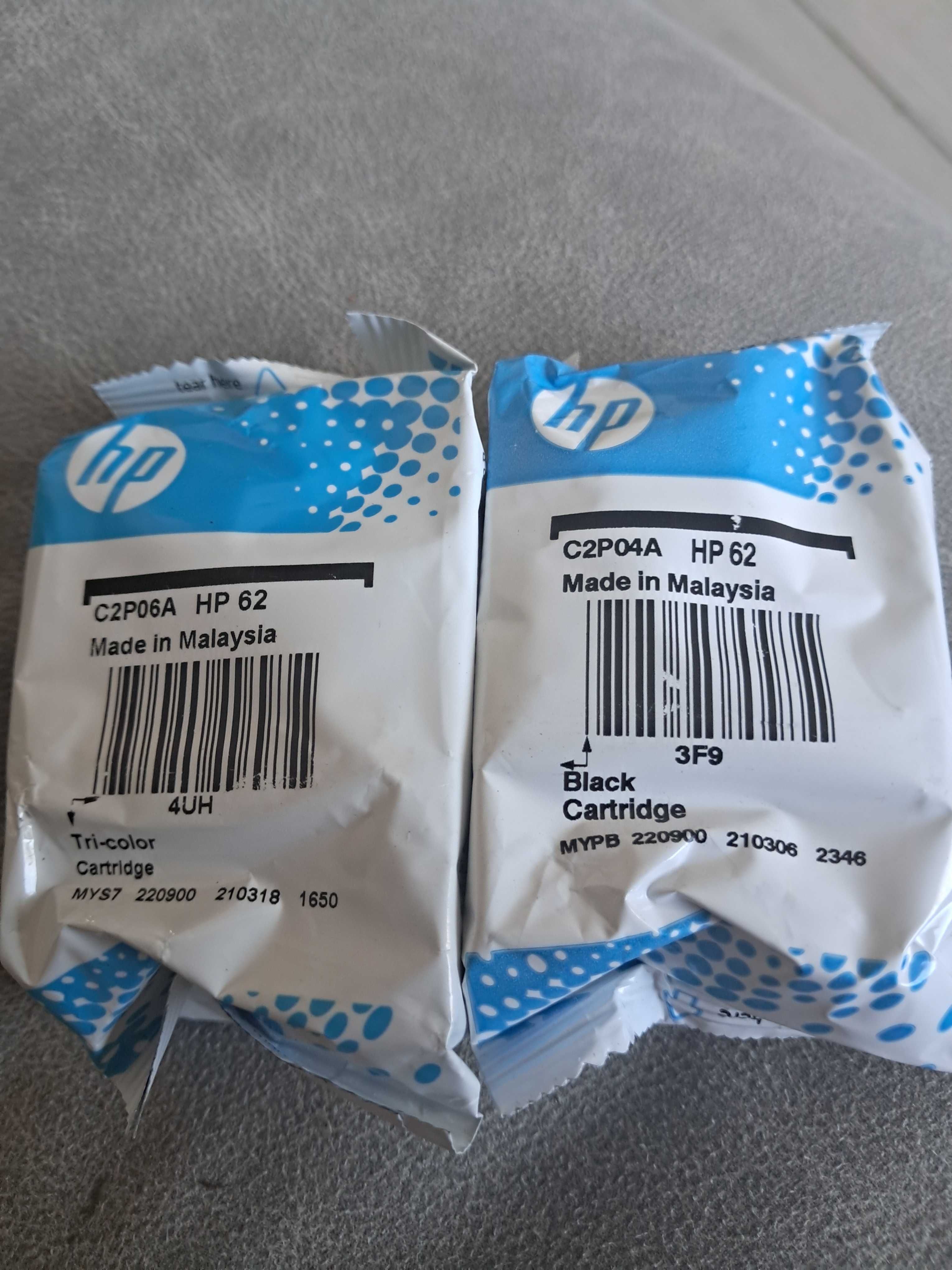 Cartuchos hp 62 black e tricolor