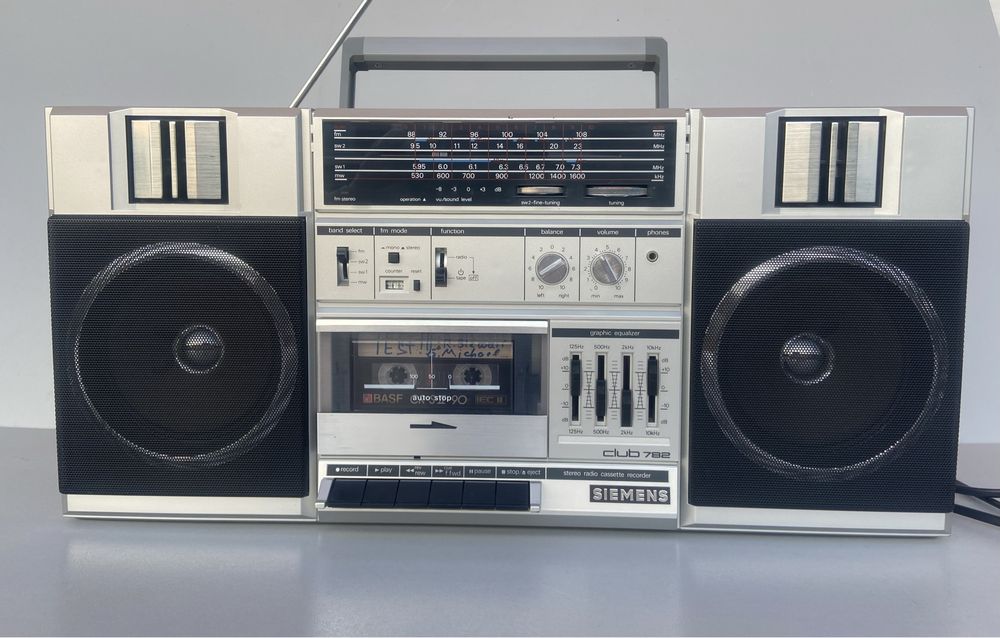 Бумбокс Геттобластер Siemens Club 782 Solo Function Radio 1988