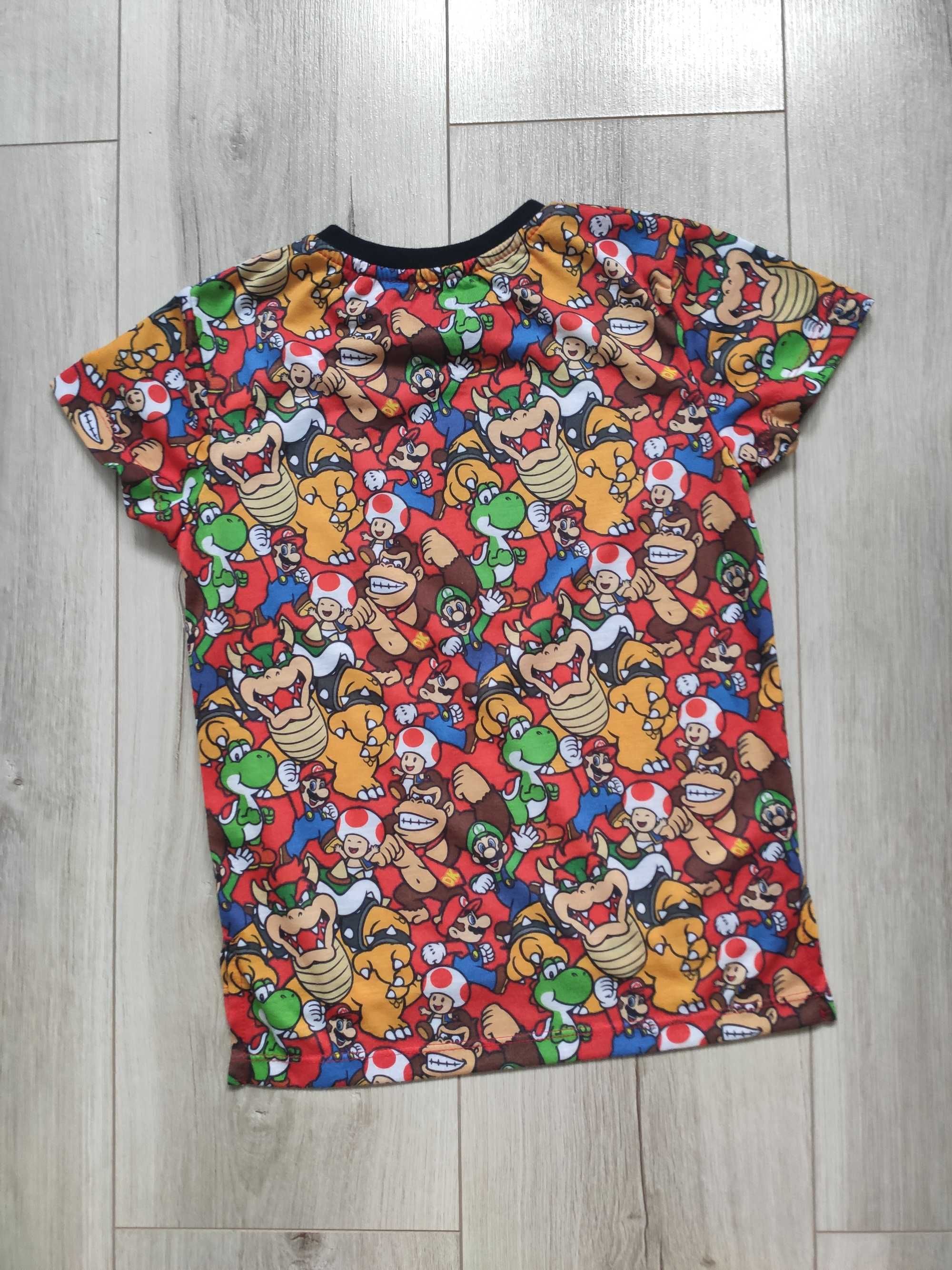 Super Mario Bros koszulka 104 110 chłopięca unisex nadruk kolorowa 4 5