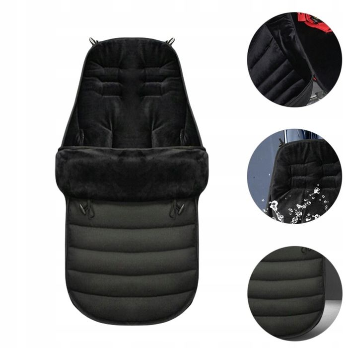 Ciepły śpiwór śpiworek do wózka gondoli sanek spacerówki zimowy 90 cm