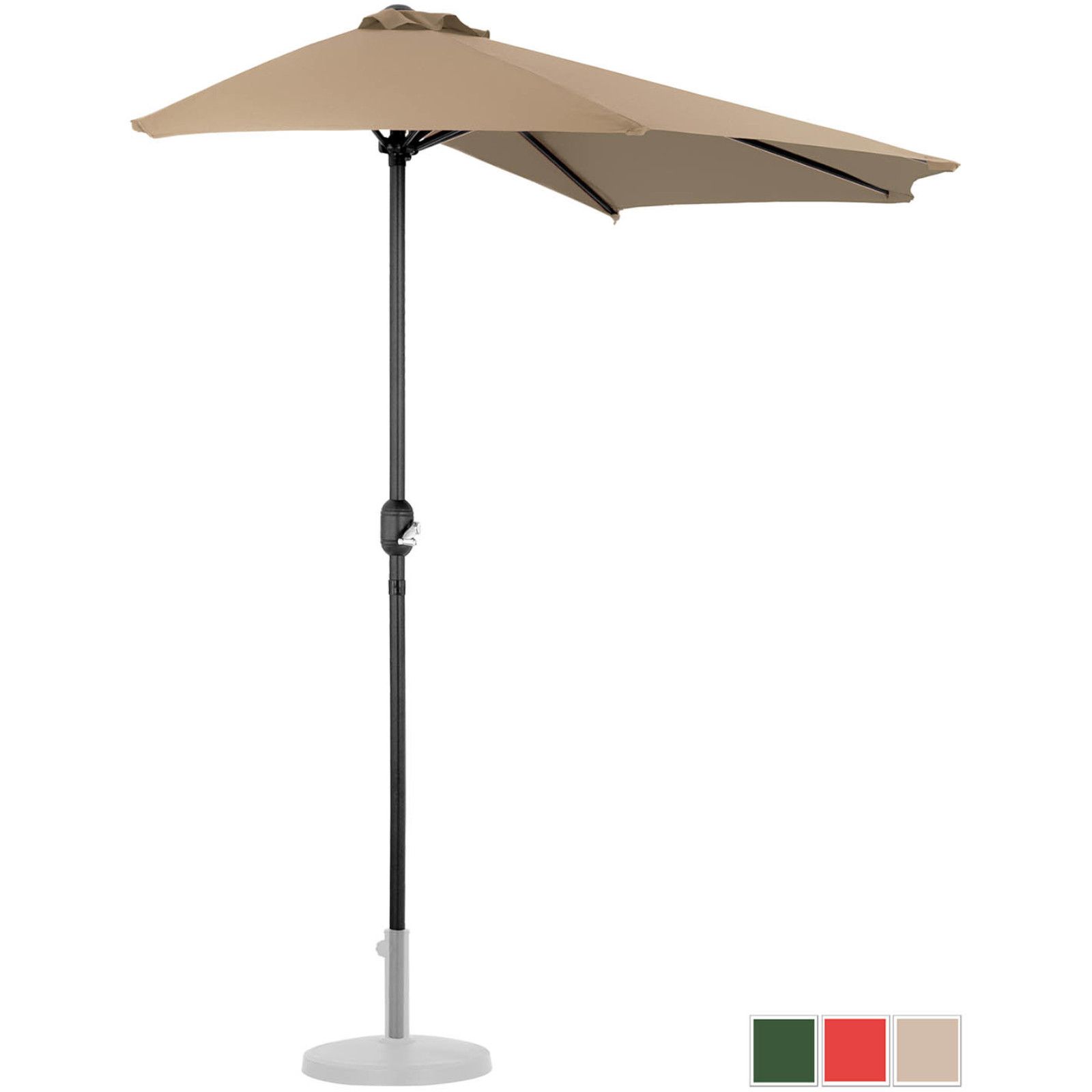 Półparasol przyścienny balkonowy tarasowy półokrągły 270 x 135 cm