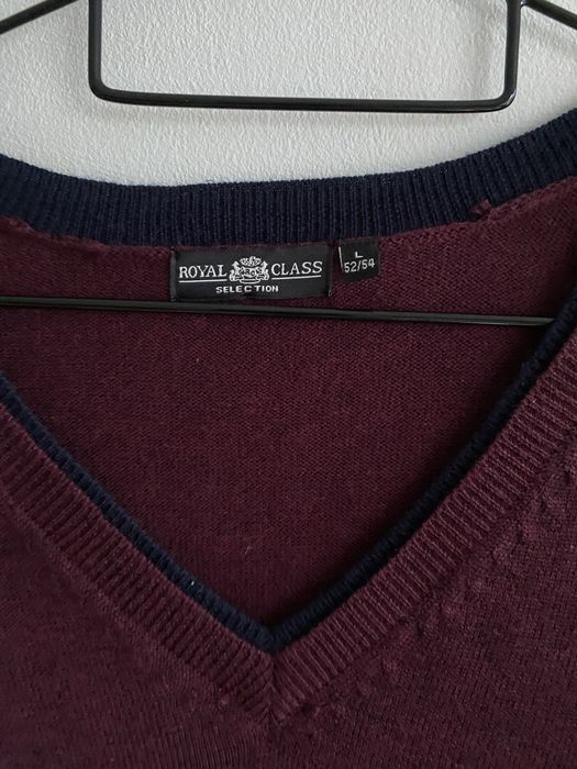Męski sweter wełna merino L