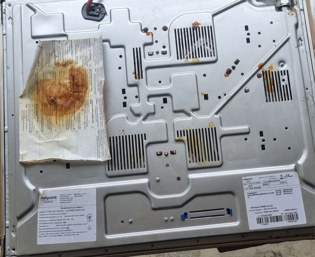 Placa Ariston hotpoint gás natural