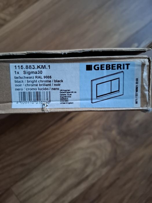 GEBERIT przycisk Sigma30 do WC 115.883.KM.1 Czarny Chrom