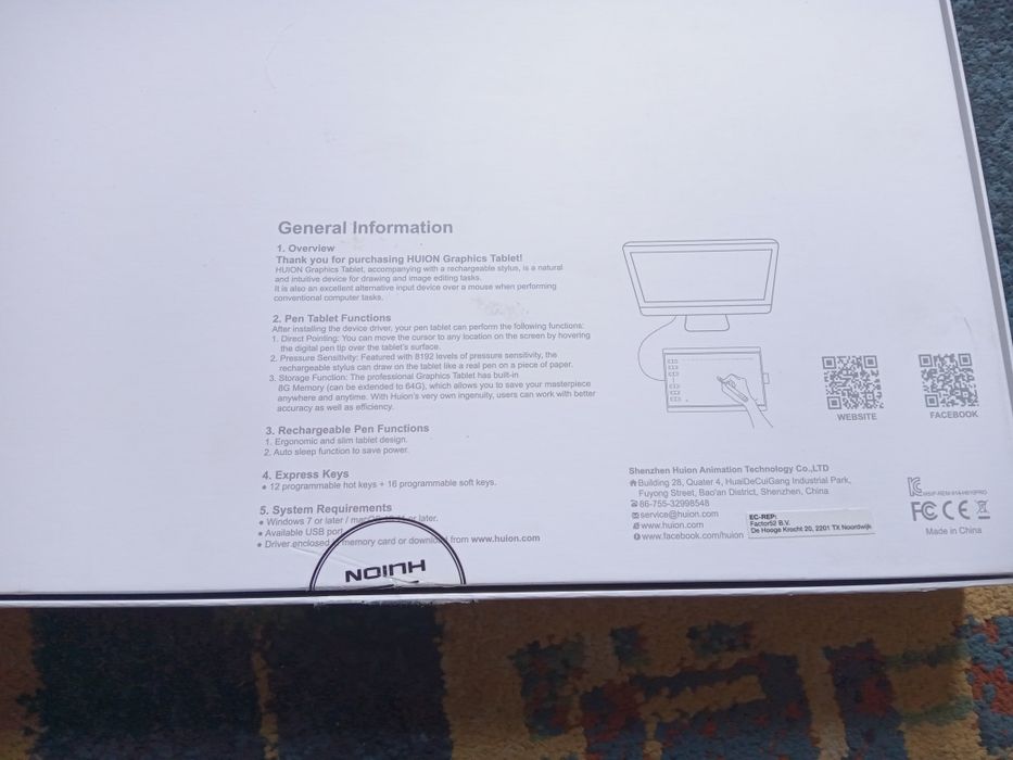 Pudełko hobbi tablet graficzny new 1060plus