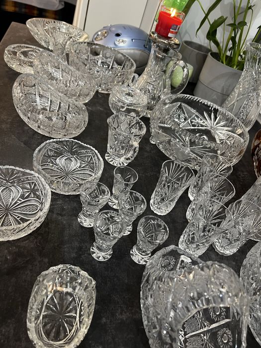 Kryształy z PRL-u duża kolekcja zestawy