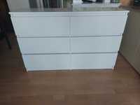 Biała komoda IKEA malm 6 szuflad
