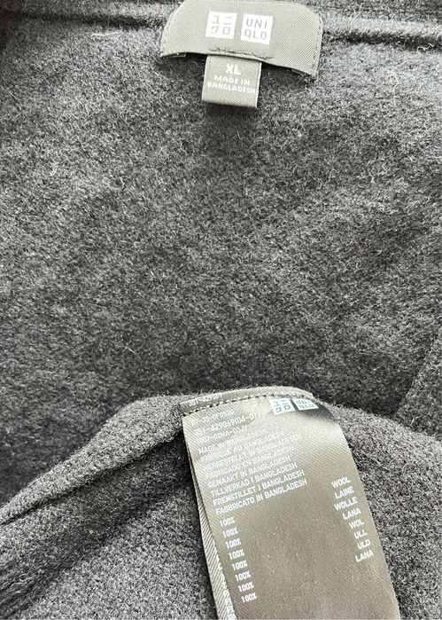 Uniqlo klasyczny wełniany kardigan z kieszeniami